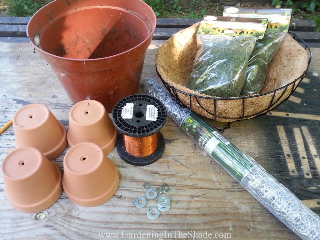 Materials to Make A Topiary Turtle