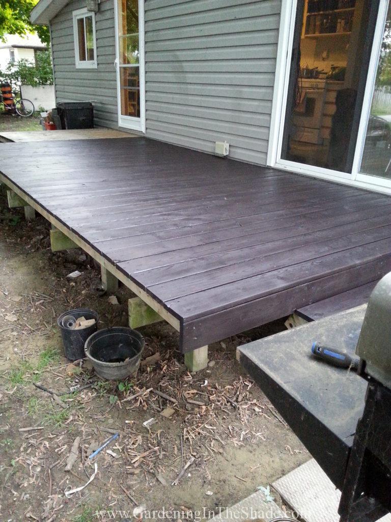 Black Stained Deck from Front Corner