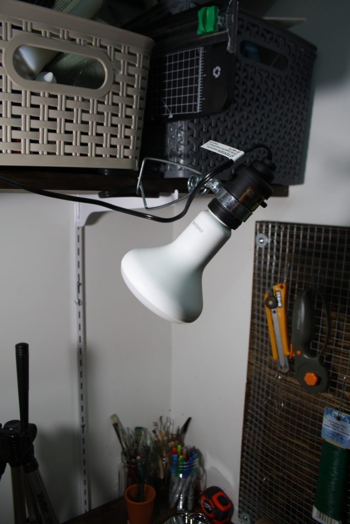 Flood light with LED bulb equivalent to 75w