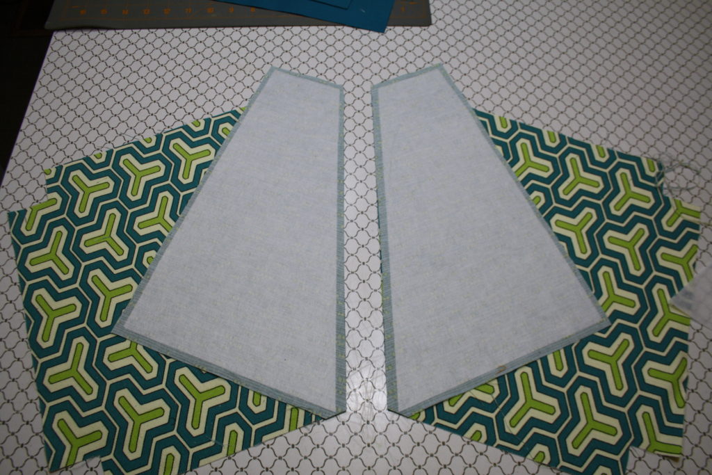 Asymmetric bag - attaching accent fabric to bag exterior