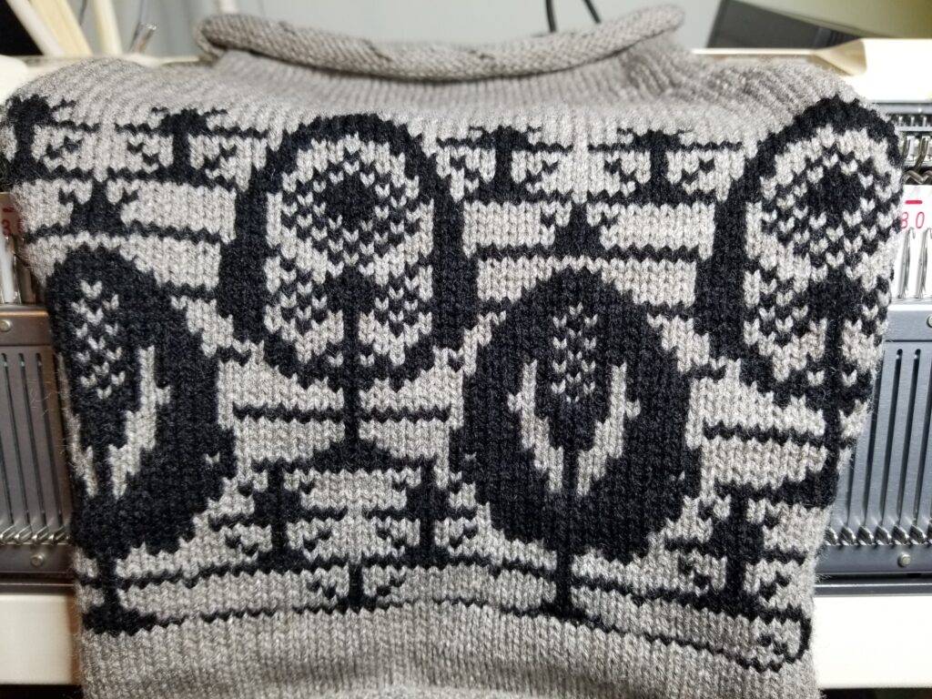 Fair Isle Sample Knitted on a Brother 930